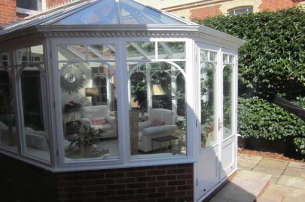 This shows the conservatory from the other side angle.